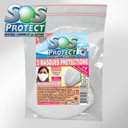 3 Masques de protection avec 4 couches de protection
